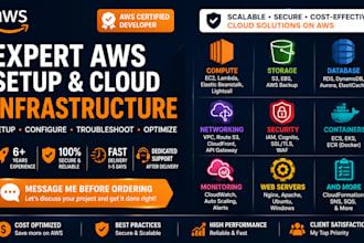 set up and manage AWS ec2, s3, vpc, lambda, and cloud infrastructure