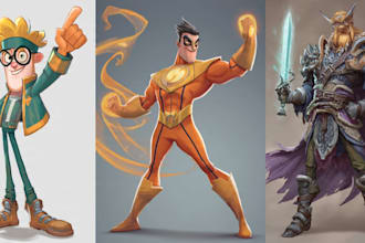 art commissions of cartoon, super hero and rpg character