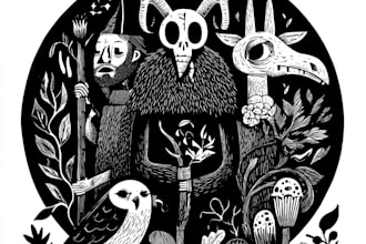 create a linocut illustration