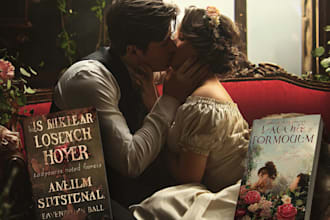 design modern romantic book cover for amazon kdp