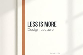 do a minimalist poster or flyer