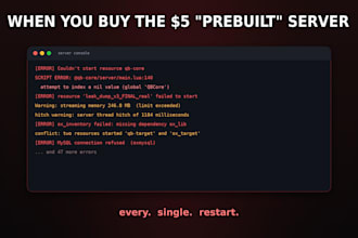 build a qbcore, qbox, esx or nopixel fivem roleplay server