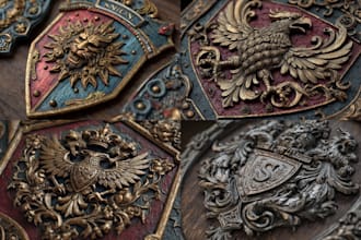 design custom medieval fantasy faction emblems creatively