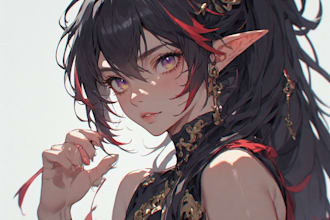 draw anime illustration, original character or fanart