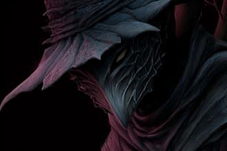 do a creepy and dark horror art illustration