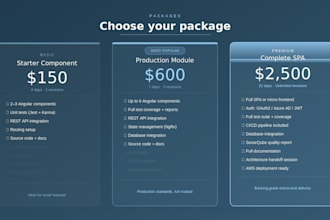 build your angular spa or microfrontend application