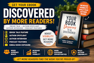 do book tok video, author spotlight, ebook promotion and book marketing