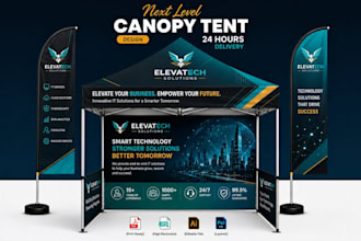 design canopy tents and  feather flags