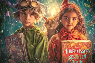 draw an original children book illustration and covers
