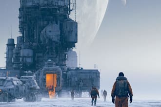 draw sci fi illustration and sci fi sci fi illustration