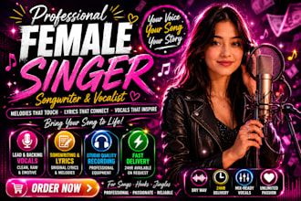 be your female singer, female rock pop singer songwriter