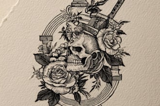 do amazing tattoo design, traditional tattoo design