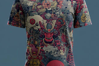 create japanese art for t shirt illustration