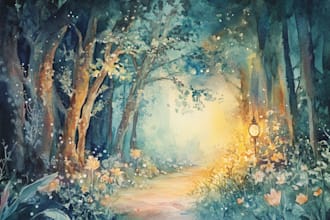 do a watercolor illustration