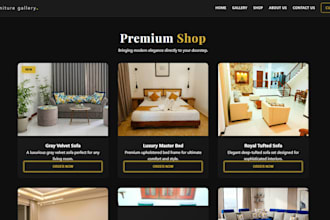 build a modern furniture store website for your business