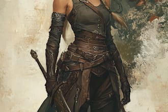 fantasy dnd character illustration