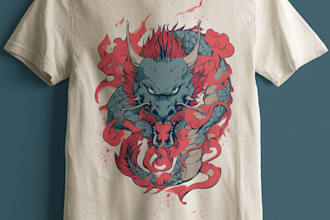 japanese t shirt illustration and t shirt design
