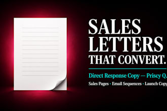 write persuasive sales letter and sales page copy