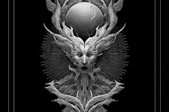 draw a custom dark surrealism for apparel