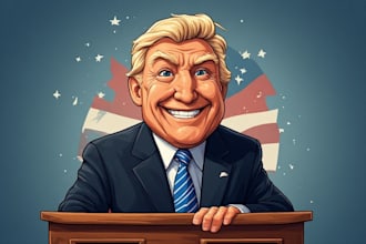 make a hilarious political cartoon art