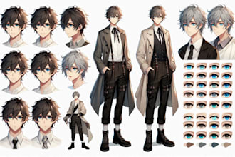 create my hero academia anime character sheet design