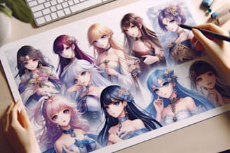 draw anime character sheet reference design