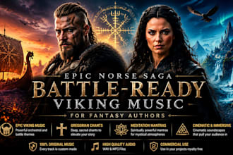 create epic norse viking saga battle music for fantasy authors and storytellers