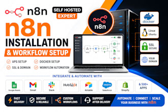 install self hosted n8n vps server docker SSL domain setup workflow automation