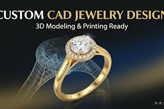 custom cad jewelry design services 3d modeling and 3d printed jewelry