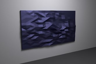 bespoke 3d bas relief 3d wall art pavement sculptures parametric voronoi emblem