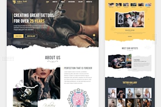 create a custom wix website for tattoo artists and studios with online booking