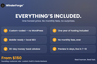 build a clean, hosted small business or event website, live the day I finish