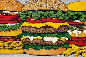food pop art of your food pop art