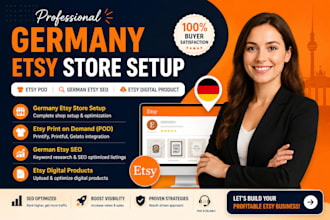 do germany etsy store setup, etsy pod, german etsy seo, etsy digital product