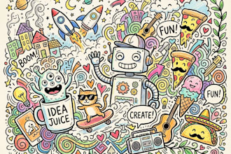 create cartoon doodle art illustration for your project