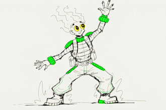 draw rough sketch or concept sketch from your idea
