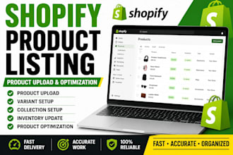 upload shopify products and optimize product listings