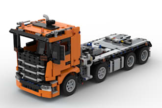 create 3d lego technic, cars, bike, truck moc designs with building instructions
