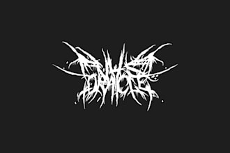 draw a deathcore or metalcore styled logo