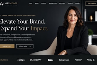 desing squarspace executive portfolio website personal branding consultant site