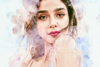 paint weird, abstract watercolor portraits for unique people