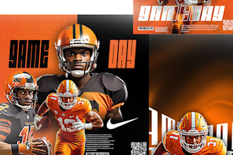 design professional sports poster and flyer for any sports