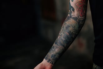 create a tattoo design of tattoo sleeve