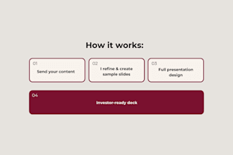 design a clean minimal pitch deck or presentation