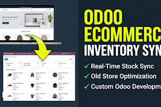 setup odoo ecommerce website and inventory sync automation