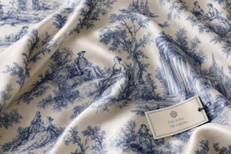 design custom toile de jouy seamless pattern for fabric, textile and wallpaper