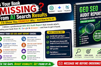 do a GEO SEO audit report for ai search and book visibility