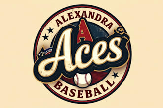 do make awesome alexandria aces vintage logo design