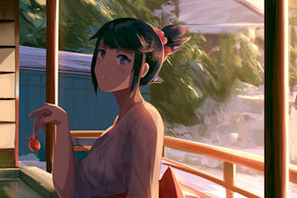 anime character an illustration and anime character