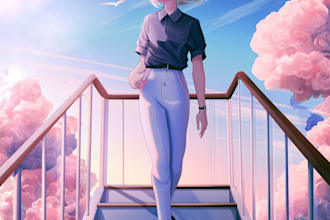 anime character an illustration and anime character